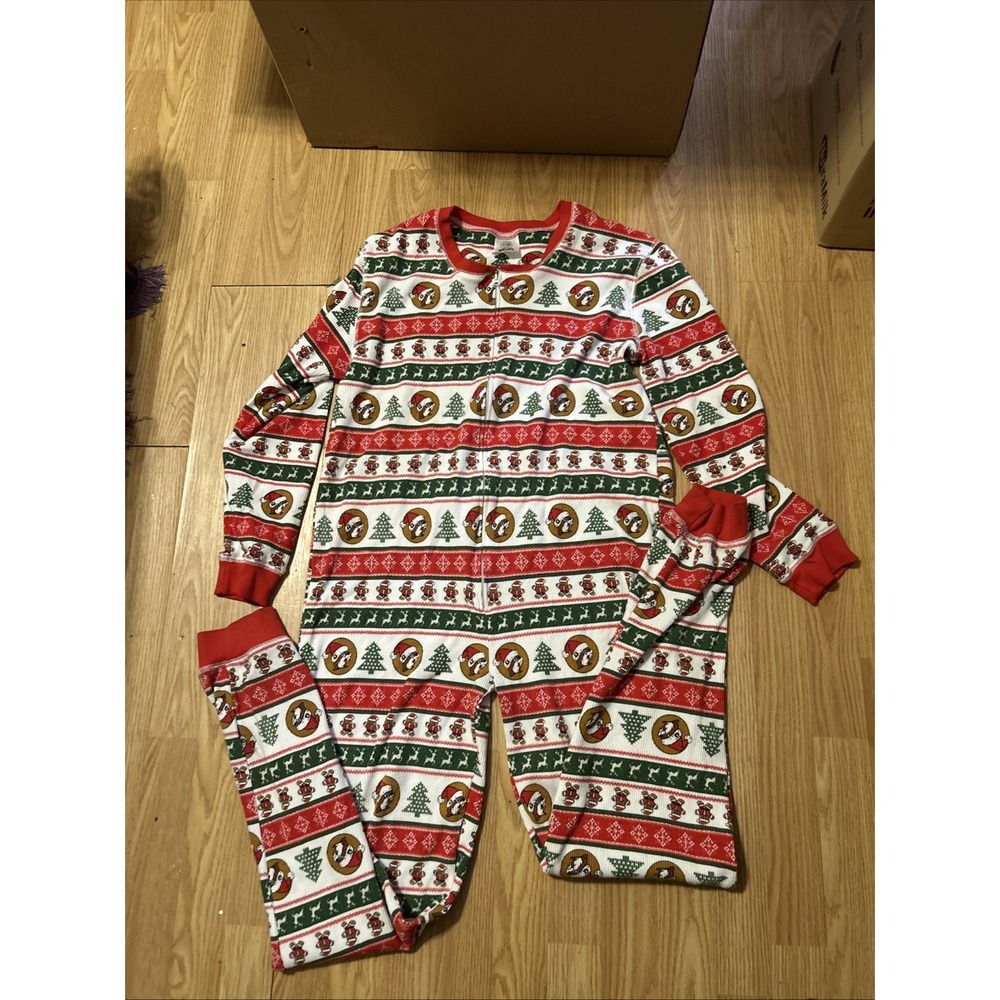 Buc-ee's Christmas One Piece Pajamas – Adult XL – Holiday Beaver Print